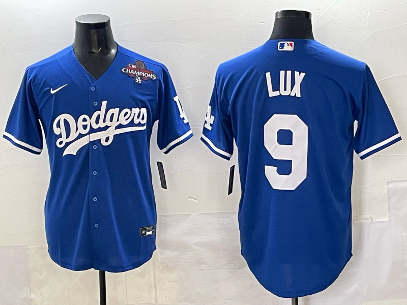 Men Los Angeles Dodgers 9 Lux blue Nike NFL 2025 jersey 008